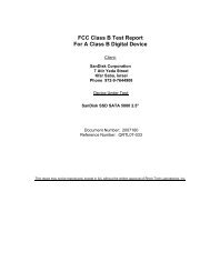 FCC Class B Test Report For A Class B Digital Device - SanDisk