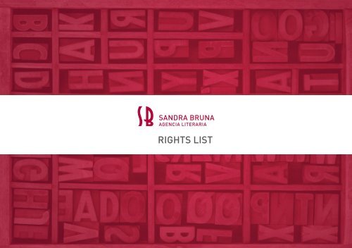 RIGHTS LIST - Sandra Bruna Agencia Literaria