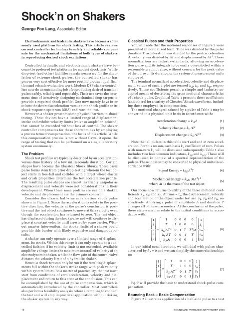 Shock N On Shakers Sound And Vibration Magazine