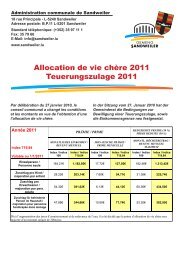 Allocation de vie chère 2011 Teuerungszulage 2011 - Sandweiler