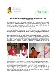 Rencontres et Initiatives CentrAfricaines de BesanÃ§on ... - Sangonet