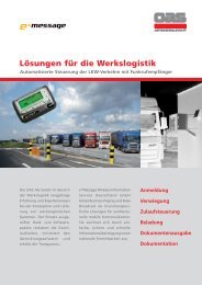 Automatisierte Steuerung der LKW-Verkehre mit FunkrufempfÃ¤nger