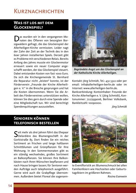 Unser Borsigwalde, Ausgabe 6, Sommer 2007 - Emine DemirbÃ¼ken ...