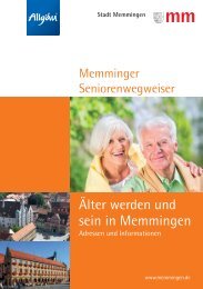 Memminger Seniorenwegweiser (pdf-Datei 2.3 ... - Stadt Memmingen