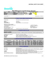 (MSDS). - Catering Supplies Depot