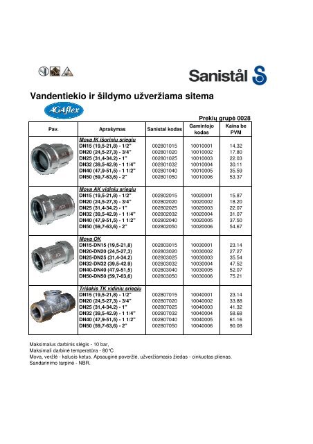 Vandentiekio ir Å¡ildymo uÅ¾verÅ¾iama sistema - Sanistal