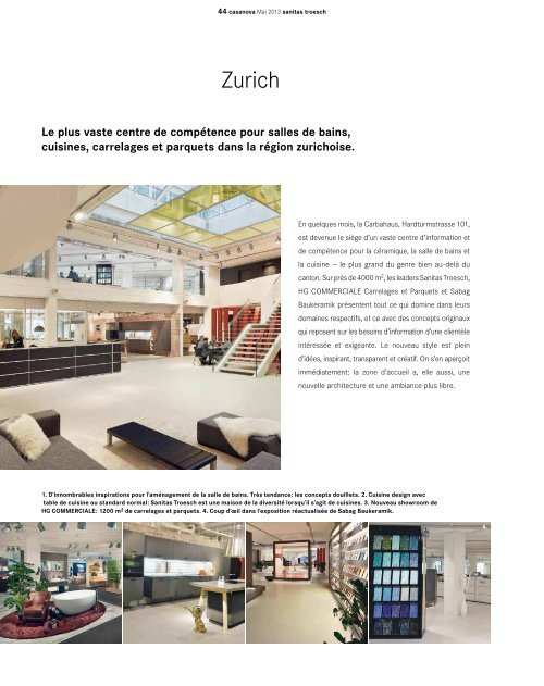 Magazine pour la clientÃ¨le de Sanitas Troesch: casanova Â«Le ...