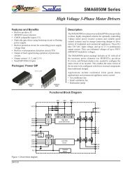 High Voltage 3-Phase Motor Driver SMA6853M Data Sheet