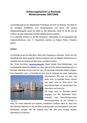 Erfahrungsbericht La Rochelle - Fachbereich Elektrotechnik und ...