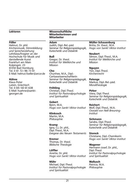 LehrkÃ¶rper - Philosophisch-Theologische Hochschule Sankt Georgen