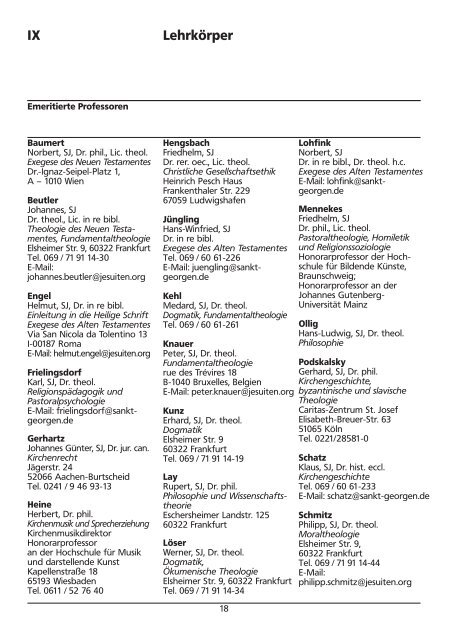 LehrkÃ¶rper - Philosophisch-Theologische Hochschule Sankt Georgen