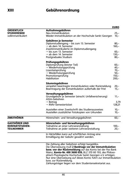 Vorlesungsverzeichnis SS 2005 - Philosophisch-Theologische ...
