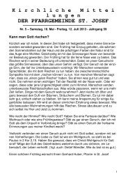 Kimi 05 2013 als PDF zum runterladen - Kirchengemeinde St. Josef