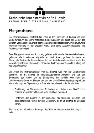 Vorstellung des Pfarrgemeinde- und ... - von St. Ludwig