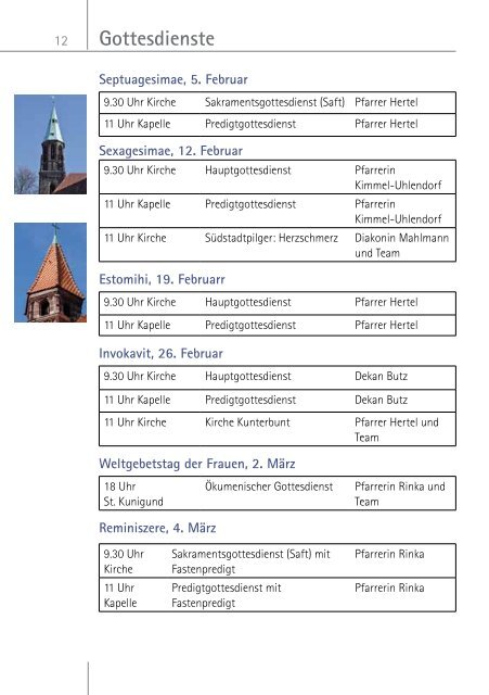 Gemeindebote Februar 2012 - Kirchengemeinde St. Peter