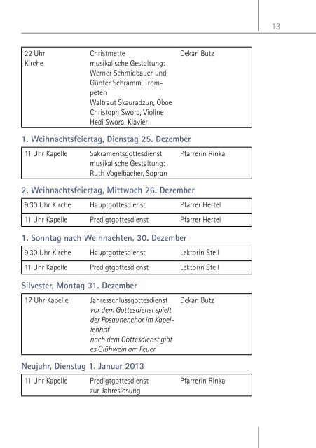 Gemeindebote Dezember 2012 / Januar 2013 - Kirchengemeinde St ...