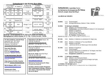 Wichtige Mitteilung: - St. Petrus