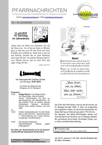 5 Pfarreien 1 Deckblatt - St. Remigius Opladen