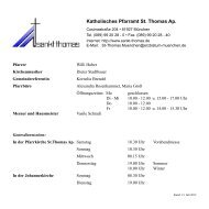 Katholisches Pfarramt St. Thomas Ap. - Kirchengemeinde St ...