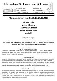 Pfarrnachrichten (PDF) - Kirchengemeinde St.Thomas München