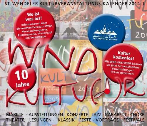 st. wendeler kulturveranstaltungs-kalender 2014 ... - Stadt St. Wendel