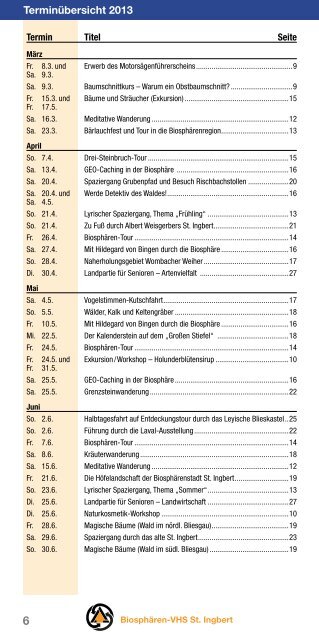 Bildung und Freizeit - Stadt St. Ingbert