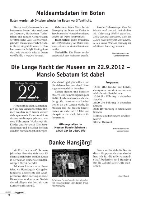 Lorenzner Bote - Ausgabe September 2012 (4,90 MB