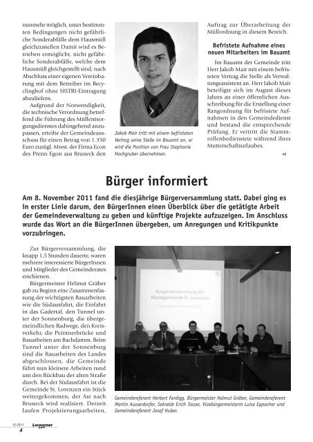 Lorenzner Bote - Ausgabe Dezember 2011 (3,02 MB