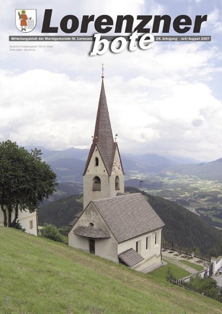 Lorenzner Bote - Ausgabe Juli/August 2007 (2,00 MB)