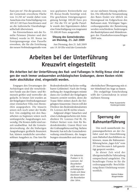 Lorenzner Bote - Ausgabe Juli/August 2009 (3,53 MB)
