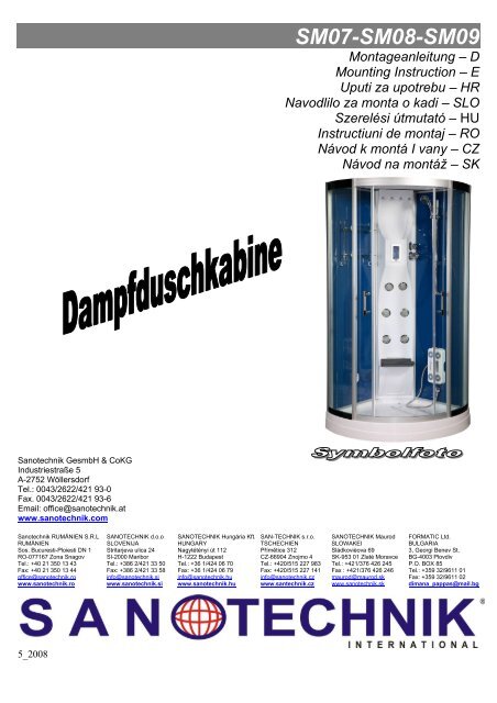 SM07-SM08-SM09 - Sanotechnik