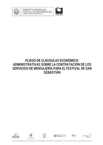 Pliego administrativo - Festival Internacional de cine de San SebastiÃ¡n