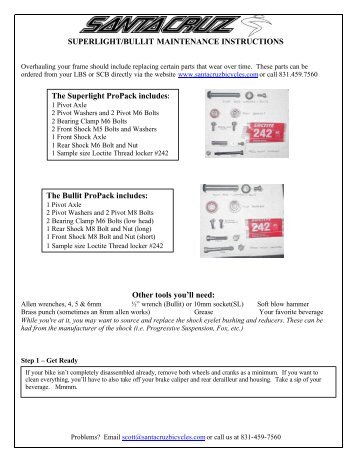 Superlight 06 Tech Guide - Santa Cruz Bikes