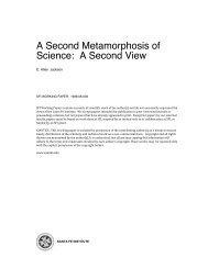 The Second Metamorphosis of Science: A Second View