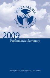 View the 2009 Annual Report - Santa Maria Community Services