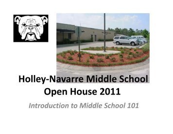 Holley-Navarre Middle School Open House 2011 - Santa Rosa ...