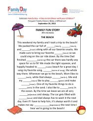 Family Fun Stories - Family Day