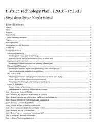 District Technology Plan - Santa Rosa County School District