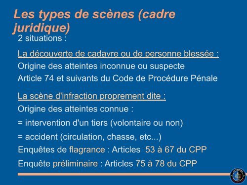 La scène d'infraction