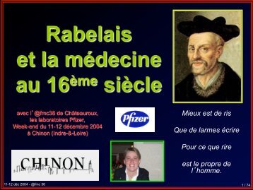 Rabelais et la médecine au 16ème siècle
