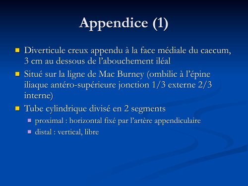 Anatomie Descriptive du Colon