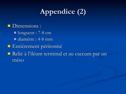 Anatomie Descriptive du Colon