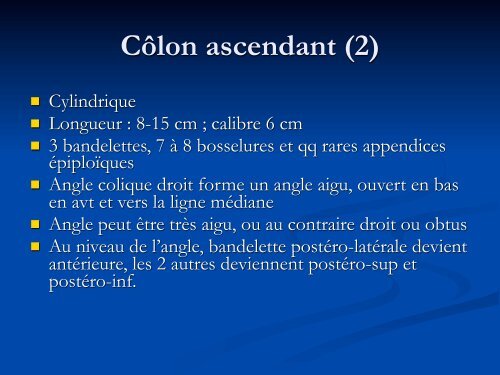 Anatomie Descriptive du Colon