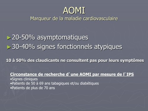 Artériopathie oblitérante des membres inférieurs