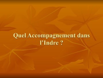 Quel Accompagnement dans l'Indre ? - Portail Santé Région Centre