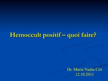 Hémocult Positif