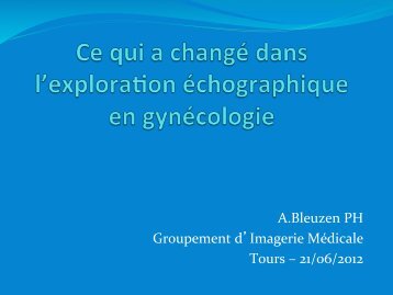 Echographie Gynécologique