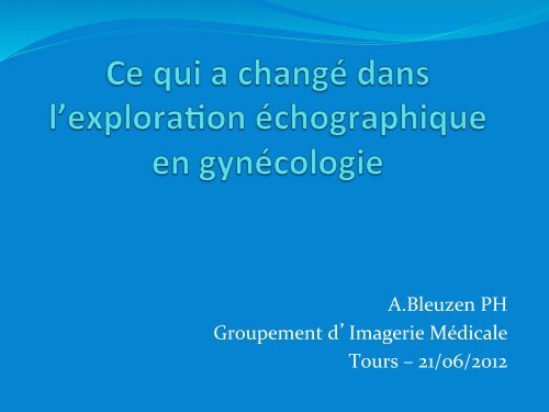 Echographie Gynécologique