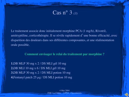 Douleurs et Morphine