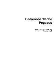 BedienoberflÃ¤che Pegasus - Harms & Wende